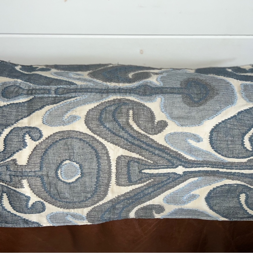 Potterybarn  Elegant Blue and White Decorative Pillow